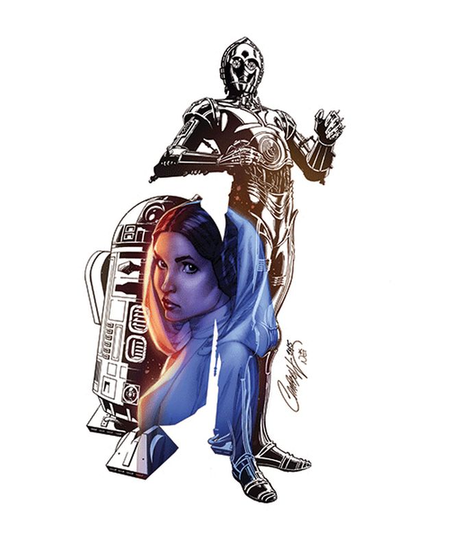 J. Scott Campbell - Leia and Droids
