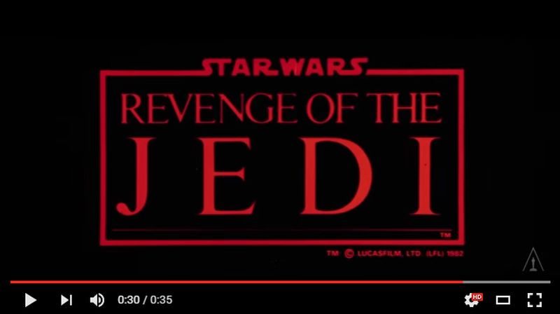Revenge of the Jedi Movie Trailer Logo