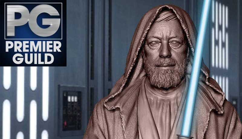 Gengle Giant Premier Guild Membership Obi-Wan Kenobi Bust Banner