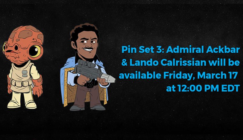 Star Wars Celebration Orlando 2017 Ackbar Lando Pins Banner