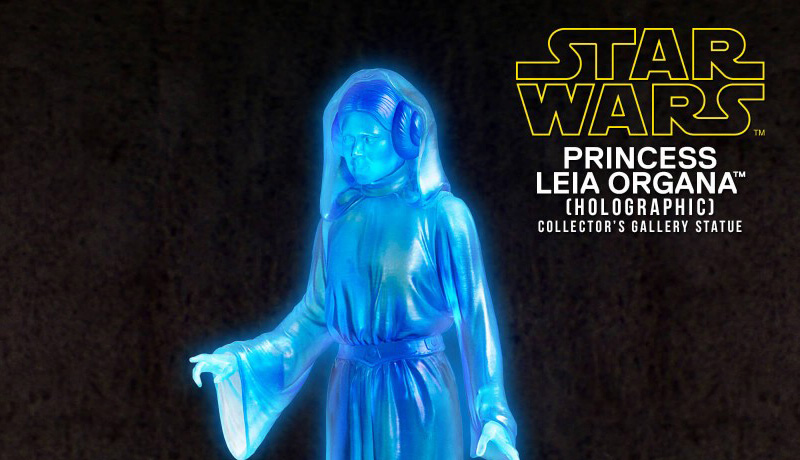 holographic princess leia figure