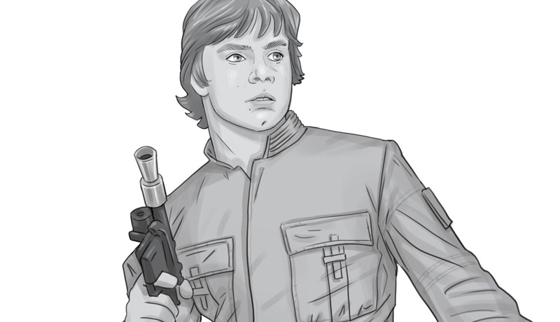 Gentle Giant Bespin Luke Skywalker Bust Concept Art Banner